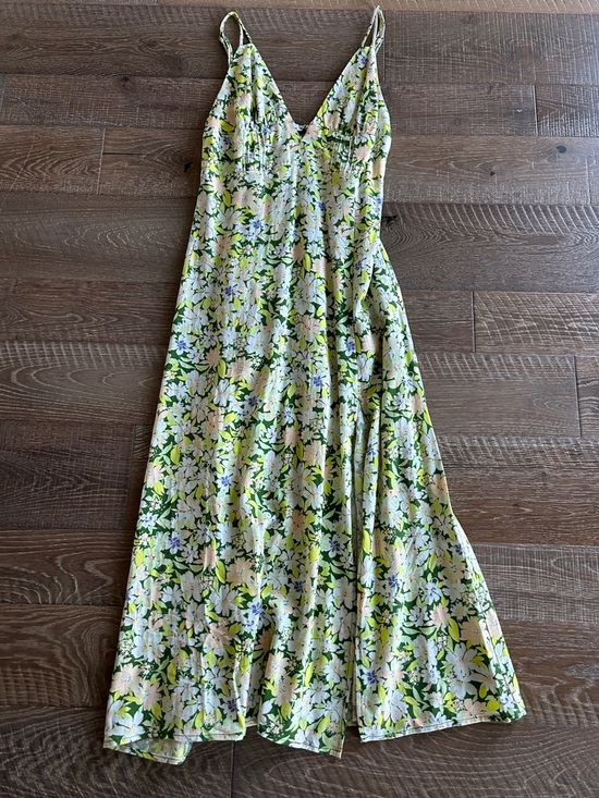 Urban Outfitters Dresses & Skirts - Urban Outfitters Floral Slip Maxi Dress in Green and White